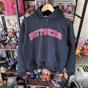 Champion Rutgers University Hoodie Black Women’s M College Sweatshirt